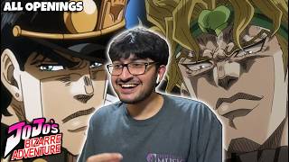 These MIGHT be the BEST OPENINGS  FIRST TIME REACTING to ALL of JOJOs BIZARRE ADVENTURE Openings [upl. by Tanhya259]