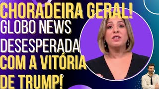 O CHORO É LIVRE Veja os jornalistas da Globo News em pânico com a vitória de Trump [upl. by Lede257]