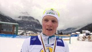 Jens Burman SWE  2nd place Mens Interval 10km CT Junior  WSC Fiemme 2014 [upl. by Giacobo905]