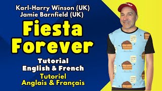 Fiesta Forever Line Dance Tutorial English amp French  Tutoriel Anglais amp Français [upl. by Nunnery57]