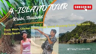 4 ISLAND TOUR  KRABI THAILAND  Full Travel Cost Food Activities [upl. by Ahsemrak]