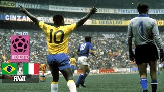 Copa do Mundo 1970  FINAL  Brasil 4x1 Itália  Estádio Azteca [upl. by Arraic]