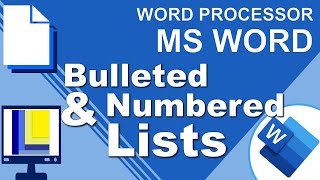 MS Word  Bulleted and Numbered Lists [upl. by Mcgray]