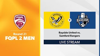 FQPL 2 Men Round 21  Bayside United vs Samford Rangers [upl. by Elke144]