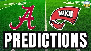 Alabama vs Western Kentucky PREDICTIONS  2024 College Football Predictions [upl. by Autum426]