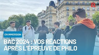 Bac 2024  vos réactions à la sortie de lépreuve de philo [upl. by Malva]