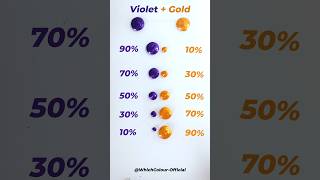 Violet Vs Gold Colour Mixing Video  Acrylic Color Mixing Tutorial colormixing acrylicpainting [upl. by Nader]