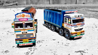 Truck Miniature Model Making  Tata 4825 Bs6 Truck  Tipper and Bulker Truck Miniature Model [upl. by Ytok]