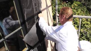 Install new stucco paper behind the existing paper to waterproof it [upl. by Cousins]