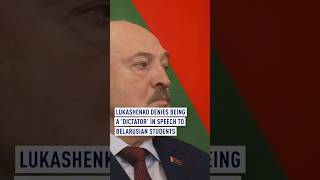 Lukashenko Denies Being a Dictator in Speech to Belarusian Students [upl. by Rem]