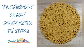 PLACEMAT COZY MOMENTS BY SIEM  HAKEN  TUTORIAL  NEDERLANDS  UPDATE PATROON ↓ [upl. by Esilrac]