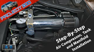 Land Cruiser 200 AOB Air Compressor Kit install [upl. by Ihsakat]