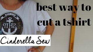 Best way to cut a tshirt  Cut off collar and make sleeves shorter  Easy tshirt DIY cutting [upl. by Dirfliw]