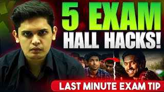 Last Minute Exam Tips🔥 5 Secret Exam Hall Hacks Prashant Kirad [upl. by Enidualc213]