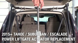 2015 TahoeSuburbanEscalade Power Liftgate Actuator Replacement  Installation Spotlight [upl. by Ahtebbat]