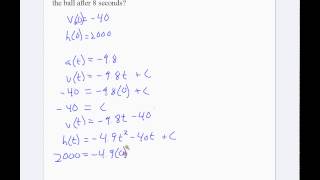 Calculus Lesson 65  Falling Body Problems [upl. by Azal176]