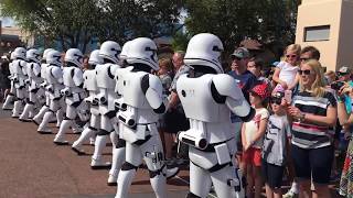 March of the first order Storm troopers march at Disney World Florida [upl. by Ennovi288]