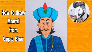 How to draw montri from Gopal bharsojibdrawingbook [upl. by Quackenbush]