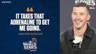 Walker Buehler EMBRACES the pressure of pitching in high intensity playoff games  Press Conference [upl. by Haelak351]