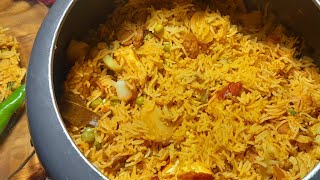 veg biryanisimple and easy recipestep by steppreocessrecipetastyviralspicybiharhealthylove [upl. by Atena107]