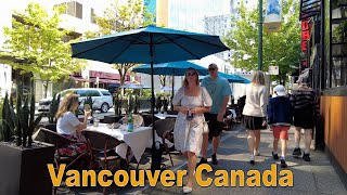 Vancouver Summer 2023  4K Downtown Vancouver Walk  Life in the city [upl. by Muna865]