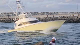 Gorgeous Yachts Hits Some Rough Manasquan Inlet Wakes  Point Pleasant Beach New Jersey [upl. by Asiruam]