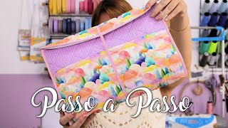 Trocador Para Bebês com Bolsos  Passo a Passo [upl. by Ahsieyn]