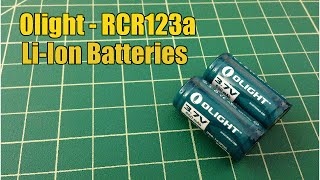 Olight  Rcr123a LiIon Rechargeable Batteries  TheSmokinApe [upl. by Combes]