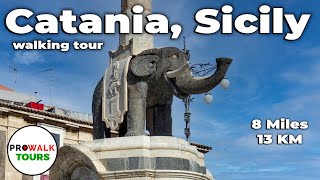 Catania Sicily Walking Tour  With Captions [upl. by Pantheas89]