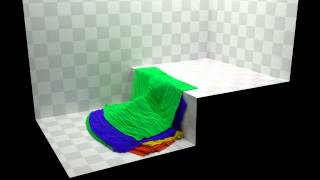 Blender Molecular addon Multiple Cloth test [upl. by Teilo]