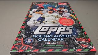 🎅 New Release Preview ☃️ 2024 Topps Holiday Advent Calendar 24 total packs with Exclusive Buybacks [upl. by Flossy]