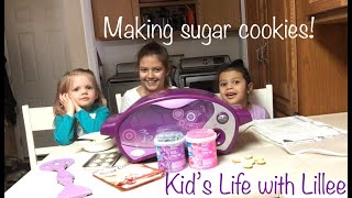 Kids Life with Lillee  Easy Bake Oven sugar cookies [upl. by Martel]