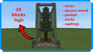 How To Build A Giant Spruce Podzol amp Vine Farm Minecraft Bedrock Edition [upl. by Crosby]