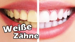 ▶︎ Weiße Zähne  Hausmittel Zahnpeeling gegen gelbe Zähne [upl. by Margaret]