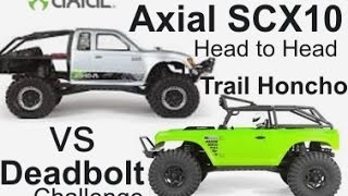 Axial SCX10 TRAIL HONCHO™ Vs SCX10 DEADBOLT™ Mud Water Bogging [upl. by Sisto]