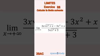 Exercice 88 Limites 2BAC Maths [upl. by Blanc]