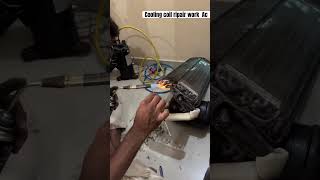 Cooling coil ripair work Haier Ac gus likeg problem solve airconditioning airconditioner haierac [upl. by Ecirad]