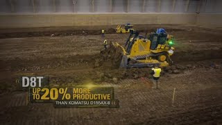 Cat® D8T Productivity Pays vs Komatsu D155AX8 [upl. by Tarrant]