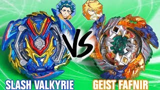 BATTLE Slash Valkyrie BlPw Retsu VS Geist Fafnir 8PAb  Beyblade Burst GT [upl. by Telfer]