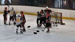 Whitley Warriors vs Deeside Dragons NIHL fights 91022 [upl. by Aw]