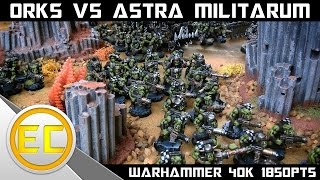 Orks vs Astra Militarum Warhammer 40000 Battle Report 1080p [upl. by Oludoet]