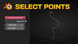 How to Select Points on a Curve in Blender  Geometry Nodes  Endpoint Selection [upl. by Oicirbaf605]