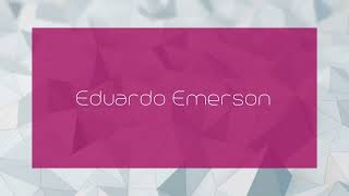 Eduardo Emerson  appearance [upl. by Dewhurst958]