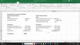 Desuperheater water spray calculation [upl. by Lednew295]