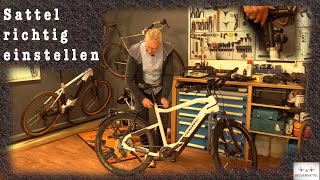 Fahrradsattel montieren und einstellen P und P Sattelmontage am Haibike optimal sitzen EBike Ebike [upl. by Hamner824]