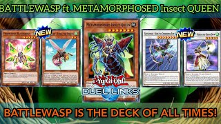 BATTLEWASP is The DECK of ALL TIMES ft Metamorphosed Insect Queen and more bugs DUEL LINKS [upl. by Pacien]