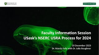 Faculty Info Session NSERC USRA 2024 [upl. by Wilson430]