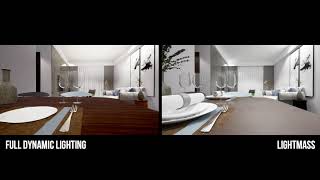 Unreal Engine 4  Lightmass vs Dynamic Lighting [upl. by Horowitz]