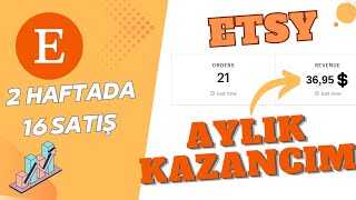 ETSY de 3 Aylık Kazancım Ne Kadar  Satış Yapmak İçin Ne Yapmalıyım [upl. by Calisa]