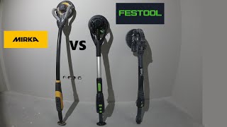 Test szlifierek do gładzi  Mirka Leros vs Festool Planex 2 vs Festool Planex [upl. by Arze]